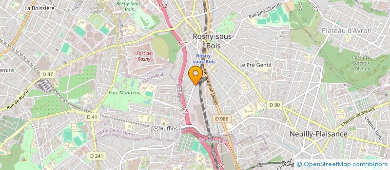 localisation de l'entreprise BRASSENS CHANSON ET POESIE  ROSNY-SOUS-BOIS