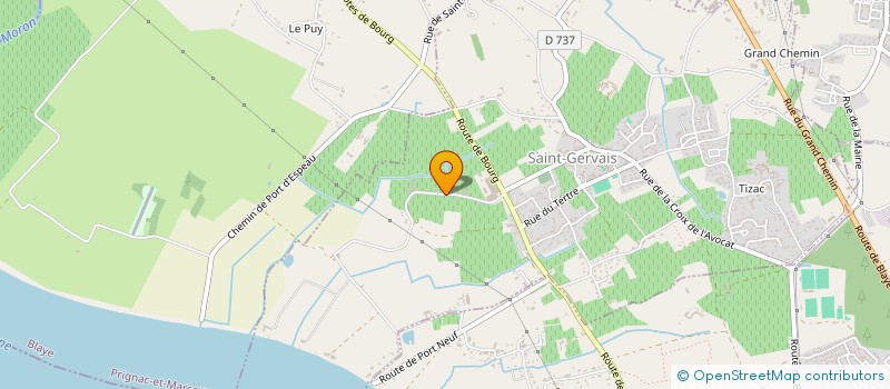 localisation de l'entreprise BRASSERIE ALIENOR  SAINT-GERVAIS