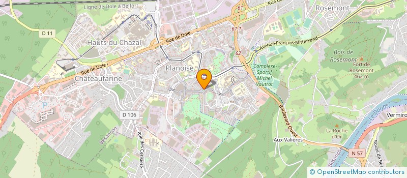 localisation de l'entreprise BRASSERIE ALTERNATIVE DE PLANOISE ET DE L ESPACE à BESANCON