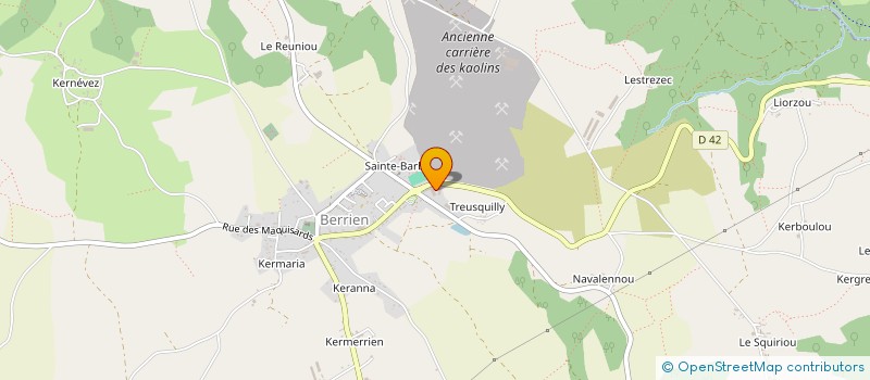 localisation de l'entreprise BRASSERIE ARTISANALE BROC'H  BERRIEN