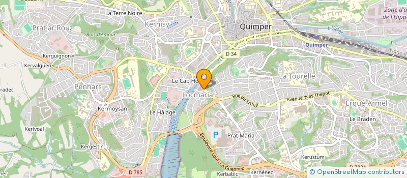 localisation de l'entreprise BRASSERIE ARTISANALE CONNECTEE DE KEMPER à QUIMPER