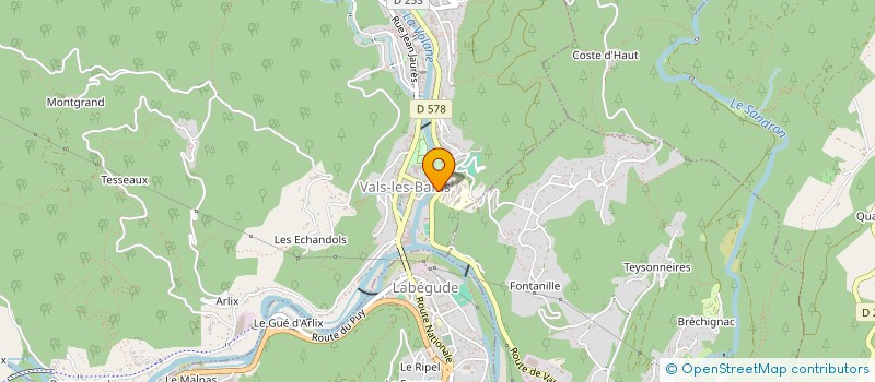 localisation de l'entreprise BRASSERIE BOURGANEL à VALS-LES-BAINS