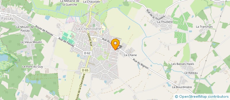 localisation de l'entreprise BRASSERIE BRASSE COULEE  LA CHEVROLIERE