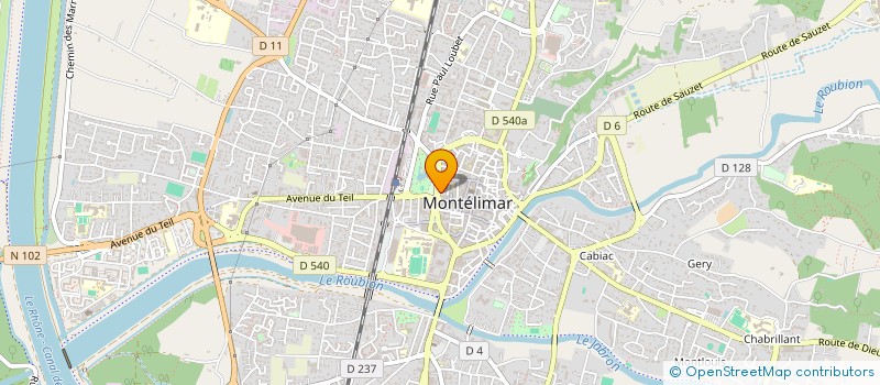 localisation de l'entreprise BRASSERIE-CAFE DES ALLEES à MONTELIMAR