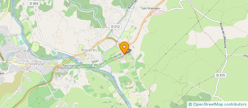 localisation de l'entreprise BRASSERIE DE L'ARDECHE MERIDIONALE  ROSIERES