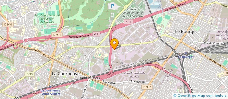 localisation de l'entreprise BRASSERIE DE LA COURNEUVE à LA COURNEUVE