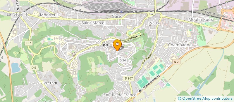 localisation de l'entreprise BRASSERIE DE LA MONTAGNE COURONNEE à LAON