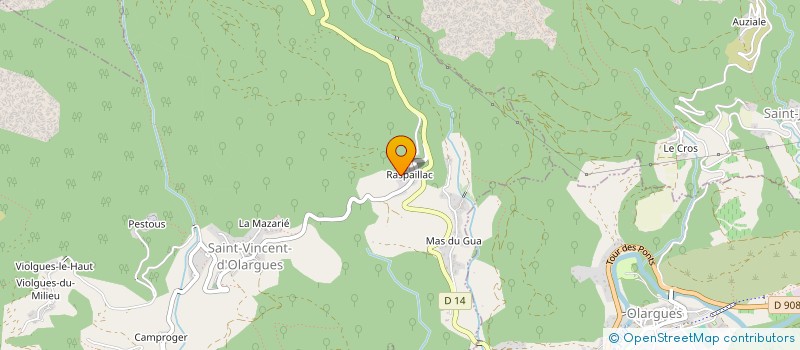 localisation de l'entreprise BRASSERIE DE RASPAILHAC à SAINT-VINCENT-D OLARGUES