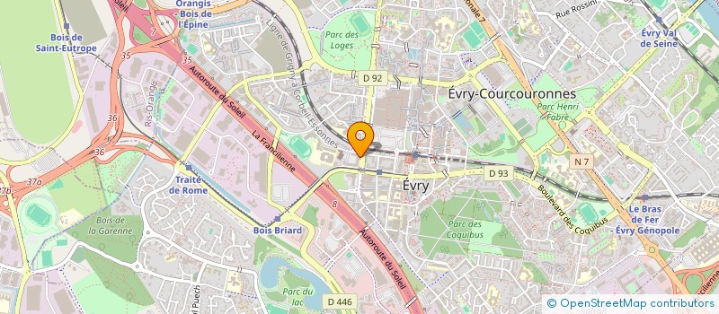 localisation de l'entreprise BRASSERIE DES CHAMPS à EVRY-COURCOURONNES