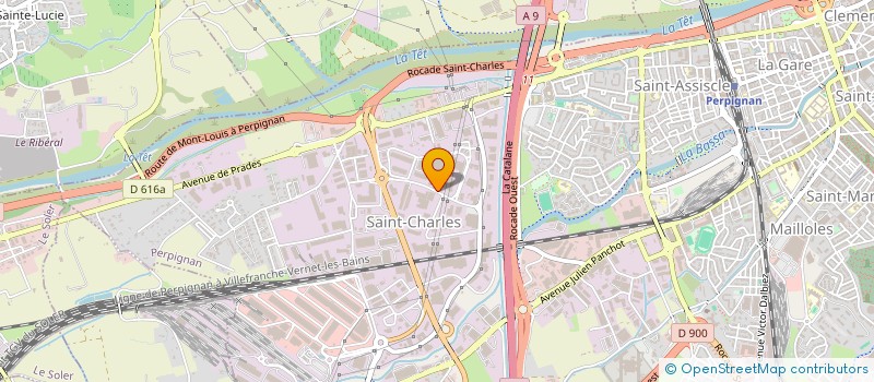 localisation de l'entreprise BRASSERIE DES HALLES SARL  PERPIGNAN