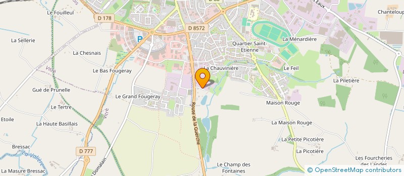 localisation de l'entreprise BRASSERIE DES ROCHERS à VITRE