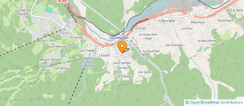 localisation de l'entreprise BRASSERIE DU MONT BLANC à LES HOUCHES