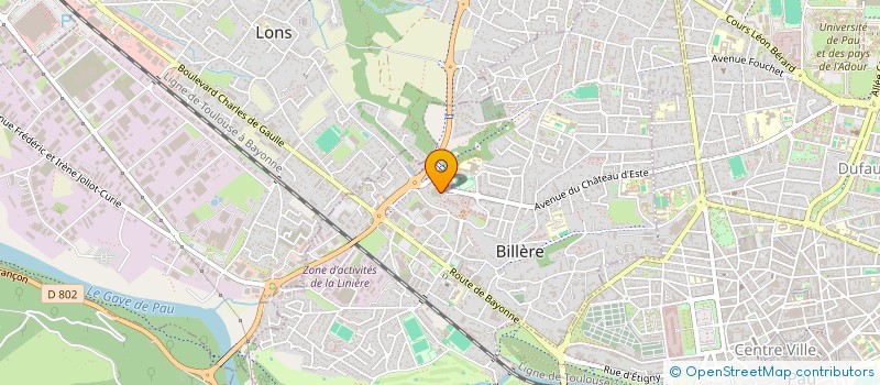 localisation de l'entreprise BRASSERIE DU SPORTING D'ESTE  BILLERE