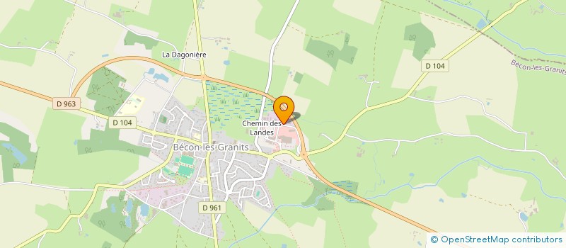 localisation de l'entreprise BRASSERIE GUIHERY  BECON-LES-GRANITS