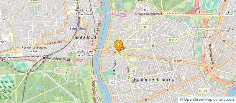 localisation de l'entreprise BRASSERIE JEAN BAPTISTE à BOULOGNE-BILLANCOURT