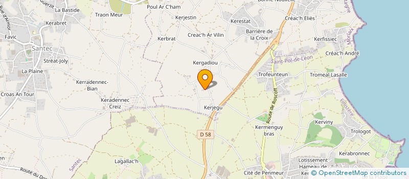 localisation de l'entreprise BRASSERIE KERAV'ALE  ROSCOFF