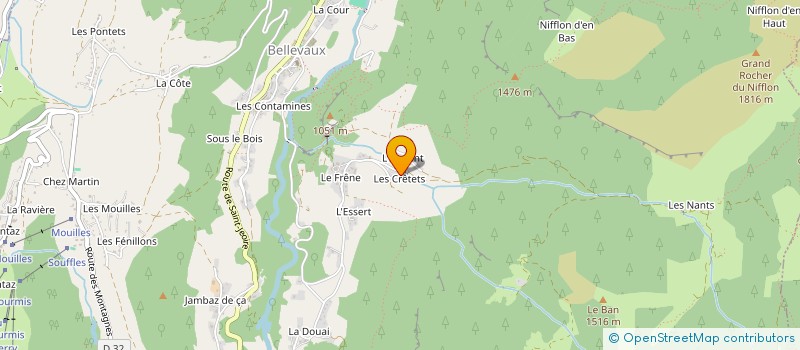 localisation de l'entreprise BRASSERIE LA VARDAF  BELLEVAUX