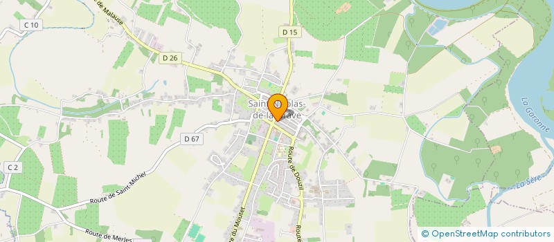 localisation de l'entreprise BRASSERIE LE RALLYE  SAINT-NICOLAS-DE-LA-GRAVE