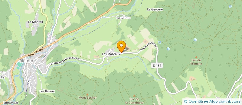 localisation de l'entreprise BRASSERIE MOSAIQUE  RIOTORD