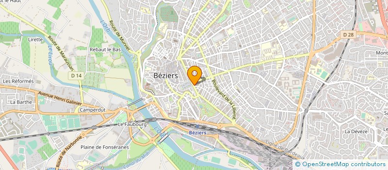 localisation de l'entreprise BRASSERIE PAUL RIQUET  BEZIERS