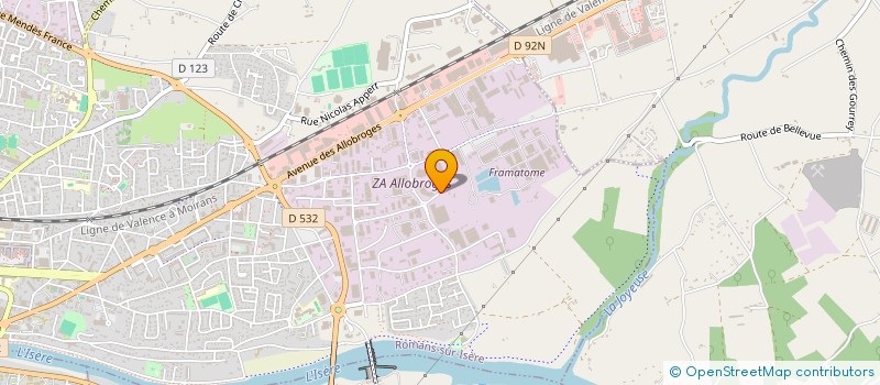 localisation de l'entreprise BRASSERIE ROMANAISE à ROMANS-SUR-ISERE