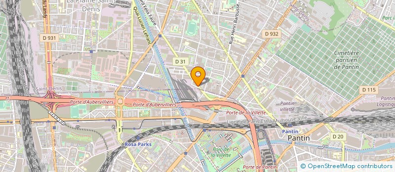 localisation de l'entreprise BRASSERIE S.K.H  AUBERVILLIERS