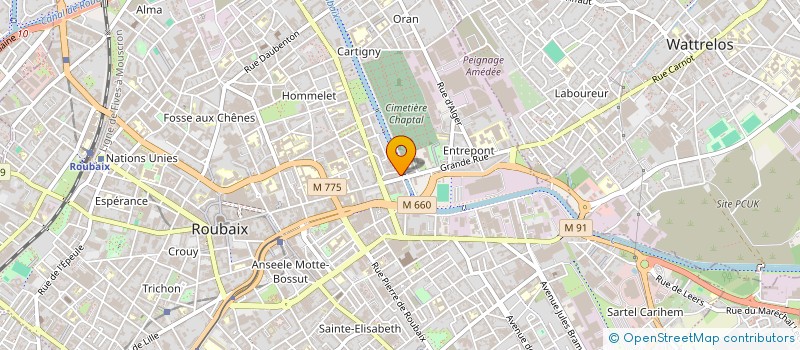 localisation de l'entreprise BRASSERIE TERKEN à ROUBAIX