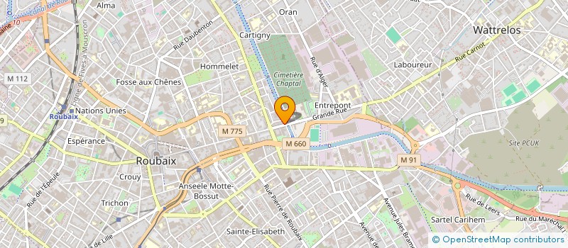 localisation de l'entreprise BRASSERIE TERKEN PRODUCTION  ROUBAIX