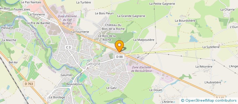 localisation de l'entreprise BRAUD SERVICES à GETIGNE