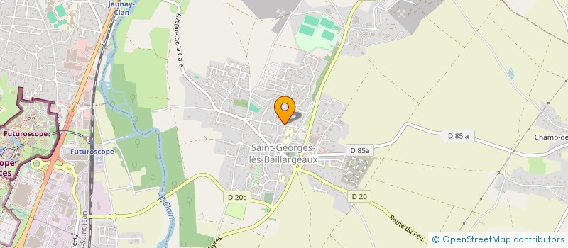 localisation de l'entreprise BRAULT E.V -T.P à SAINT-GEORGES-LES-BAILLARGEAUX