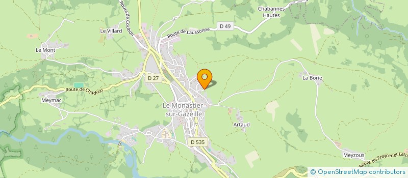 localisation de l'entreprise BRAUPEILLET  LE MONASTIER-SUR-GAZEILLE