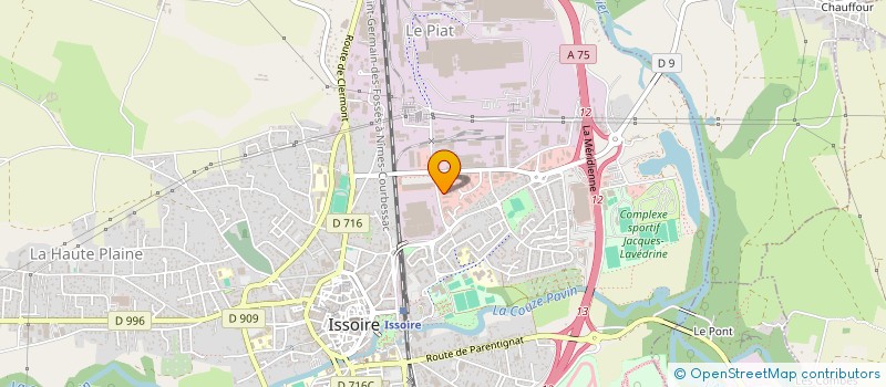 localisation de l'entreprise BRAVARD LESBATS  ISSOIRE