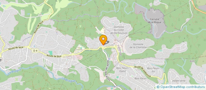 localisation de l'entreprise BRAX à VALBONNE