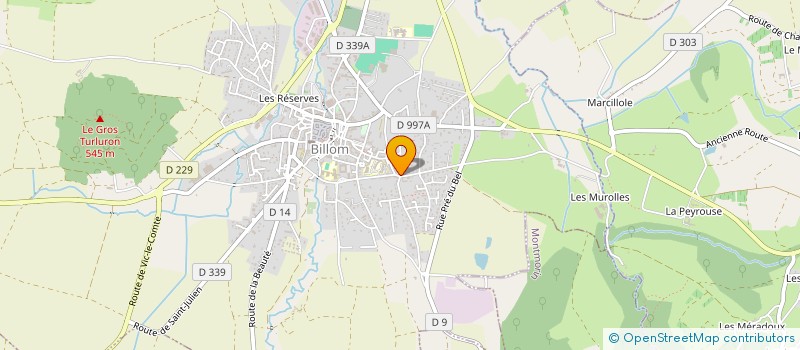 localisation de l'entreprise BRC à BILLOM