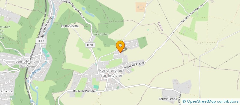 localisation de l'entreprise BREAKFEAST à RONCHEROLLES-SUR-LE-VIVIER