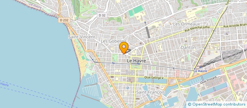 localisation de l'entreprise BREBANT à LE HAVRE