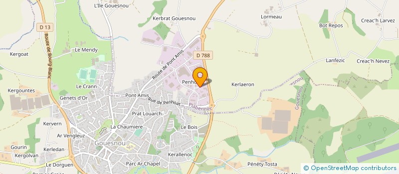 localisation de l'entreprise BREDIAL à PLABENNEC