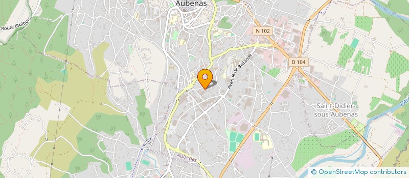 localisation de l'entreprise BREDILLET IMMOBILIER à AUBENAS