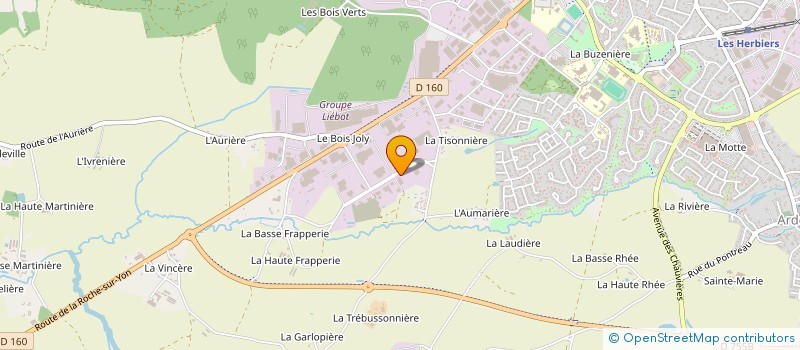 localisation de l'entreprise BREGEON MAUDET SARL à LES HERBIERS