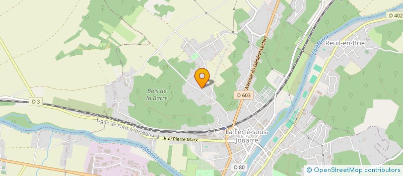 localisation de l'entreprise BREGUET STAFF à LA FERTE-SOUS-JOUARRE