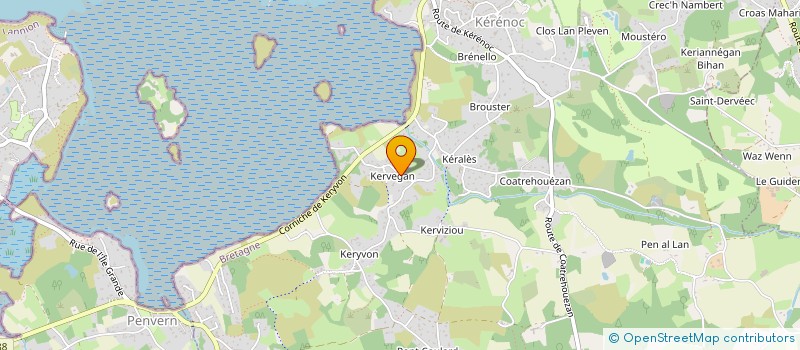 localisation de l'entreprise BREHAULT COUVERTURE  PLEUMEUR-BODOU