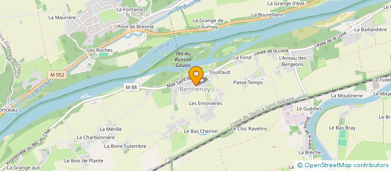 localisation de l'entreprise BREHERET PEINTURE  BERTHENAY