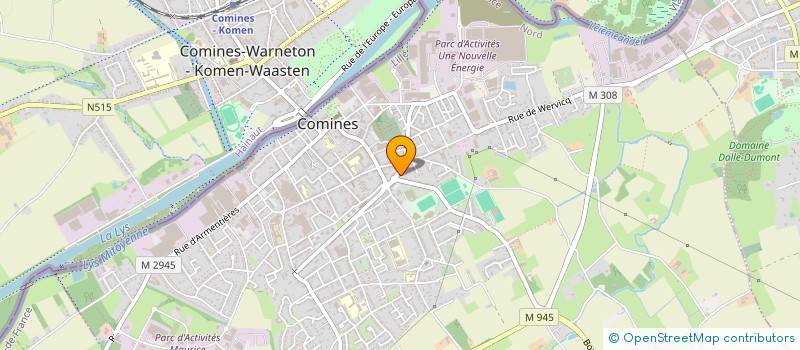 localisation de l'entreprise BREINE  COMINES