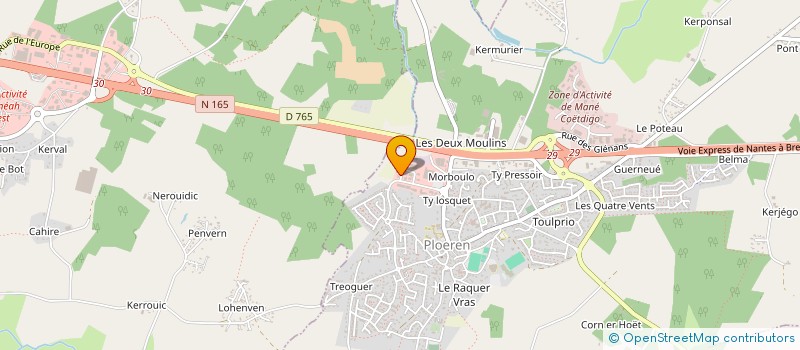 localisation de l'entreprise BREIZ DELICES à PLOEREN