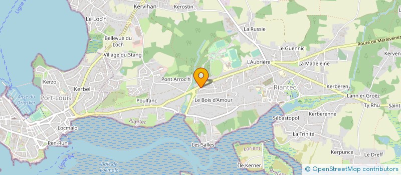 localisation de l'entreprise BREIZ OPTIQUE à RIANTEC