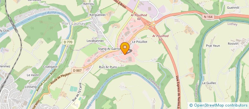 localisation de l'entreprise BREIZELEC à CHATEAULIN