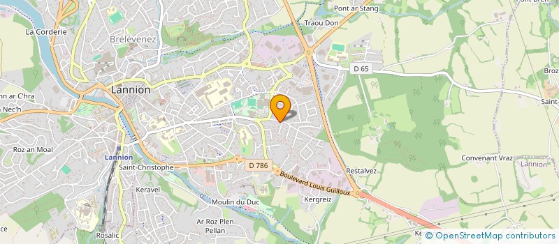 localisation de l'entreprise BREIZH A-GEVRET  LANNION