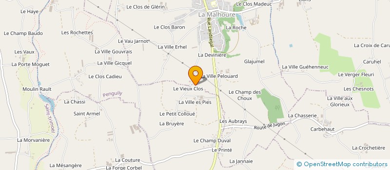 localisation de l'entreprise BREIZH AD  LA MALHOURE