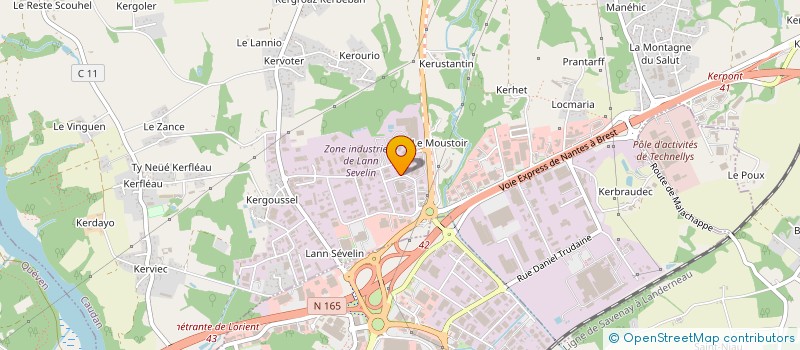 localisation de l'entreprise BREIZH AMELIOR'HABITAT à CAUDAN