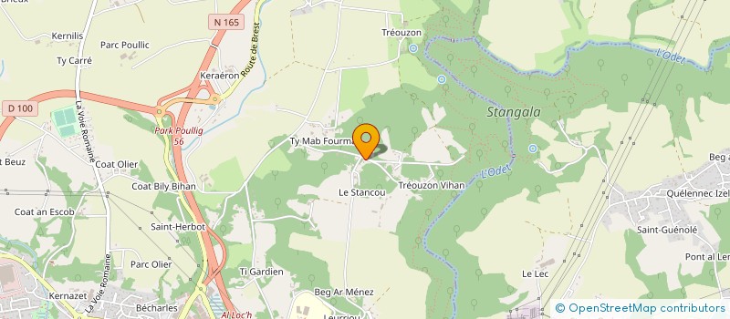 localisation de l'entreprise BREIZH&CO à QUIMPER